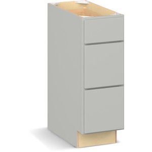 RELIABILT Parkstone II Base Cabinet, Light Gray, 12" W, 3 Drawers, Fully Assembled - 649987 | Lowe's Pro Supply